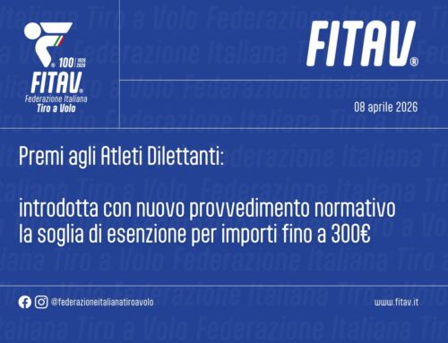 Premi agli atleti dilettanti: introdotta soglia di esenzione fino a 300 euro
