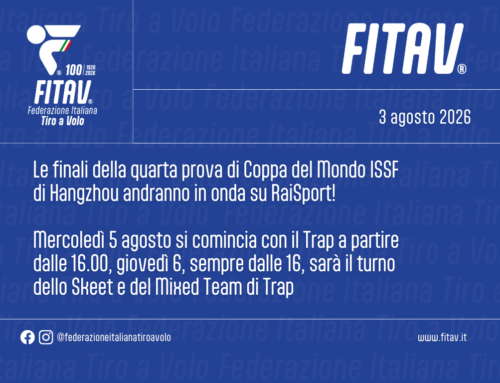 Il Tiro a Volo in TV: su Rai Sport le finali della Coppa del Mondo ISSF di Hangzhou