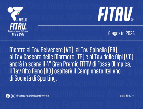 Nel fine settimana il 4° GP di Trap e l’Italiano di società di Sporting