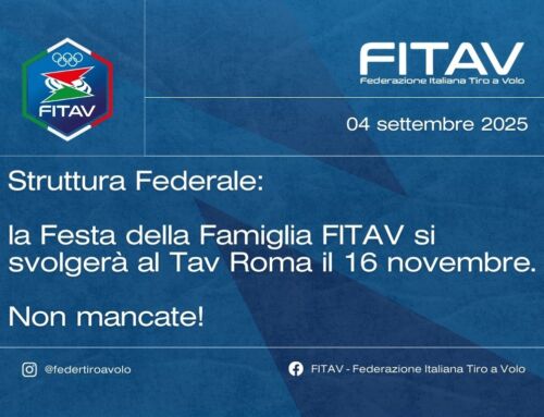 Struttura Federale 2025. Al Tav Roma si gareggerà il 16 novembre