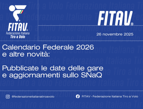 Pubblicata la prima versione del Calendario Federale 2026