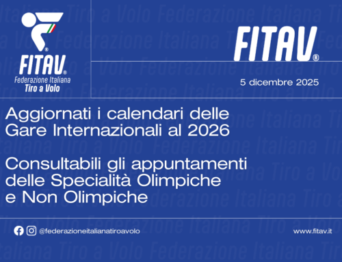 Aggiornati i calendari delle Gare Internazionali 2026