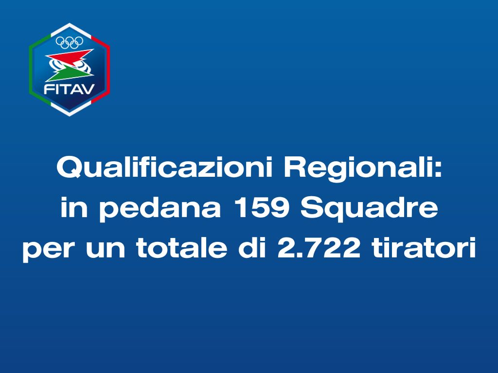 Qualificazioni Regionali di Società. Domenica in pedana 159 squadre e 2.722 tiratori