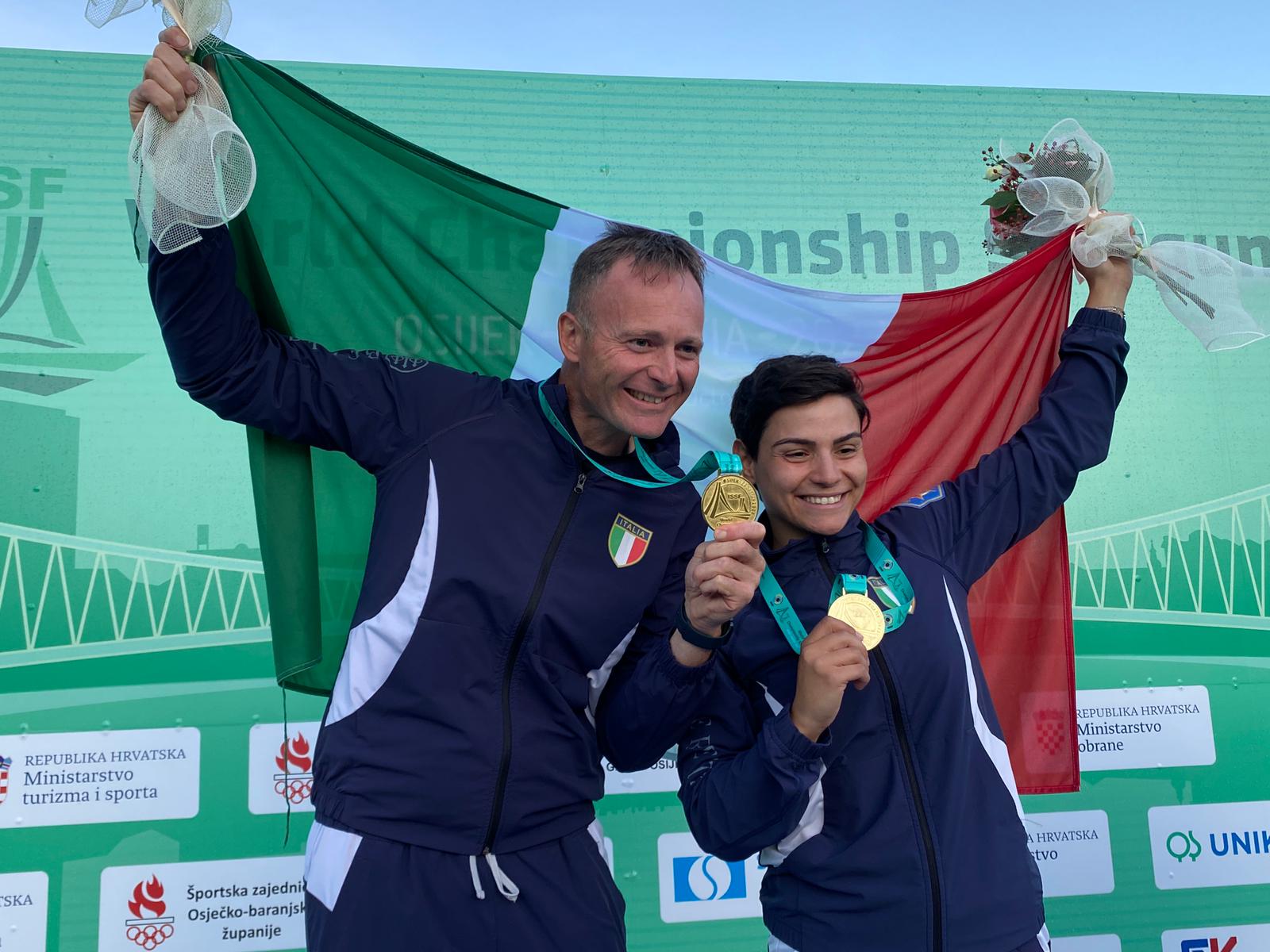 Grassia e De Filippis Campione del Mondo Mixed Team di Trap